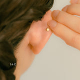 K18/Pt Labret Stud 14G/16G