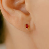 K18 Colored Stone Oval