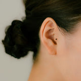 K18/Pt Black Diamond Dot XS