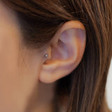 小さいダイヤモンドトラガスピアス