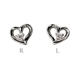 オープンハートダイヤモンドピアス