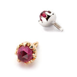 ローズカットルビーボディピアス