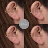 K18/Pt Segment Ring Barbell 14G/16G