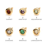 K18/Pt Birth Stone Dot XS