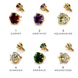 K18/Pt Birth Stone Prong S