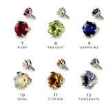 K18/Pt Birth Stone Prong S