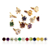 K18/Pt Birth Stone Prong XS