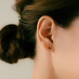 K18/Pt Black Diamond Dot