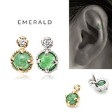 エメラルドボディピアス