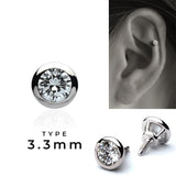 K18/Pt Diamond Bezel