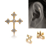 かっこいい十字架のピアス