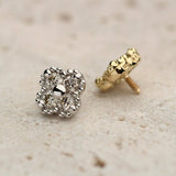 K18/Pt Diamond Flower