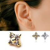 K18/Pt Diamond Flower