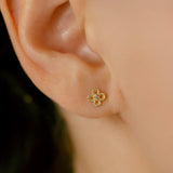 K18/Pt Diamond Flower