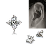 K18/Pt Diamond Flower