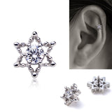 ダイヤモンド六芒星ボディピアス