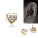 K18/Pt Heartshape Diamond