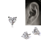K18/Pt Heartshape Diamond