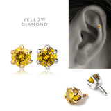 K18/Pt Lab Diamond Prong