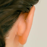 K18/Pt Labret Stud 14G/16G