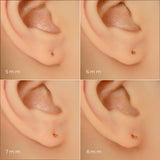 K18/Pt Labret Stud 14G/16G