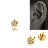 ラフカットダイヤモンドボディピアス