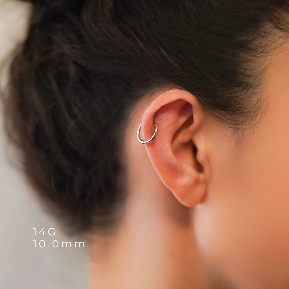 引っかからない・つけっぱなしフープピアス│K18ゴールド/プラチナ