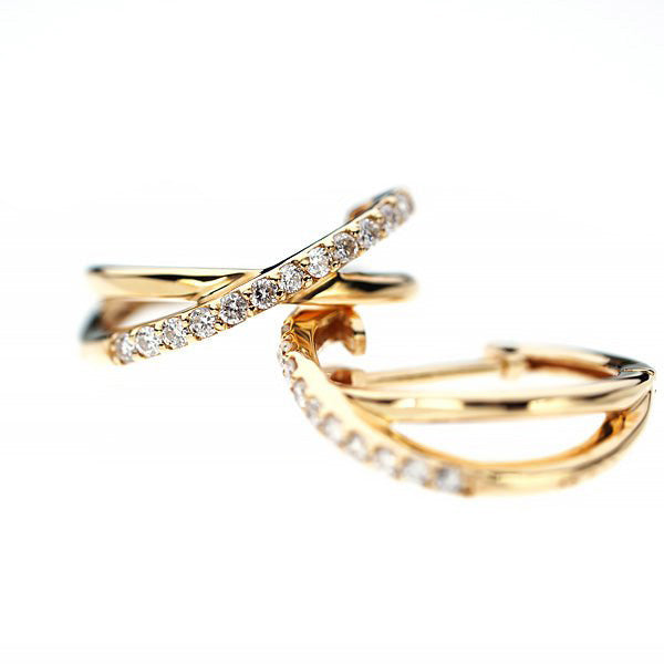 K18 Diamond Hoop
