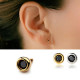 K18/Pt Black Diamond Dot XS