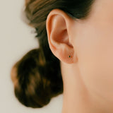 K18/Pt Black Diamond Dot XS