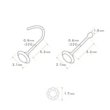 K18/Pt Diamond Nostril
