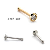 K18/Pt Diamond Nostril