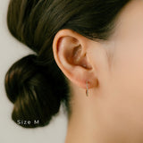 K18/Pt Diamond Hoop