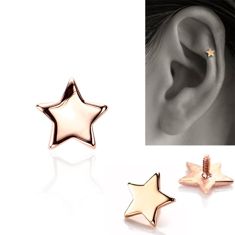 星の軟骨ピアス
