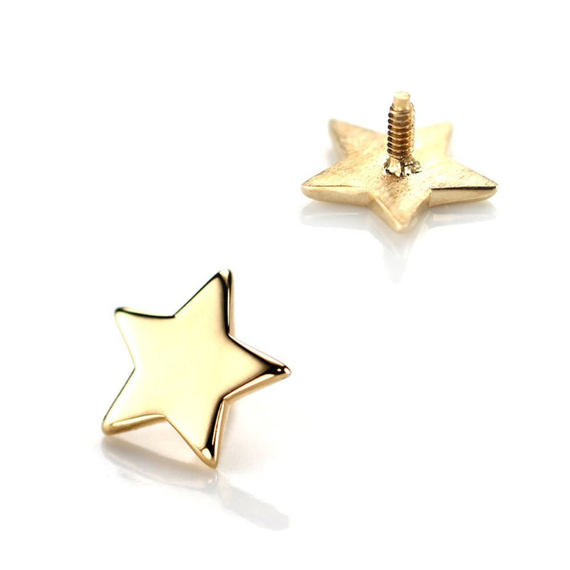 ゴールドのスターピアス