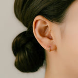 K18 Diamond Hoop