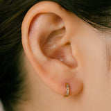 K18 Diamond Hoop