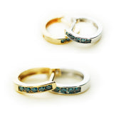 K18 Treat Blue Diamond Hoop