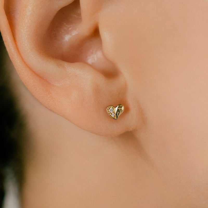 K18/K10wg Diamond Heart