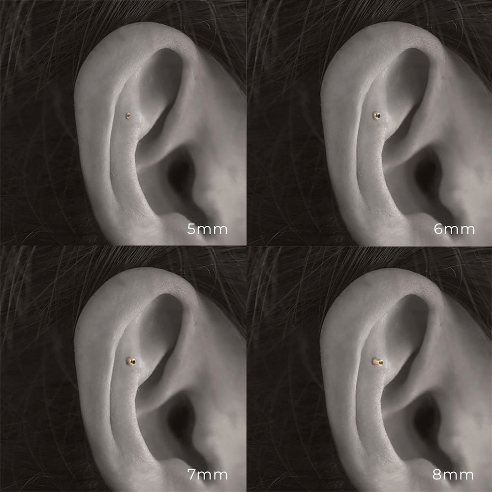 Snag-free, always-on earrings. K18 Gold/Platinum Labret Stud