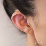 K18ボールピアス3mm