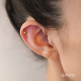K18ボールピアス4mm