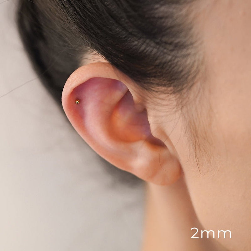 K18ボールピアス2mm
