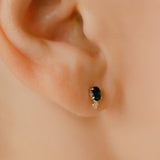 K18 Colored Stone Oval