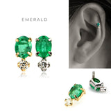 K18 Colored Stone Oval