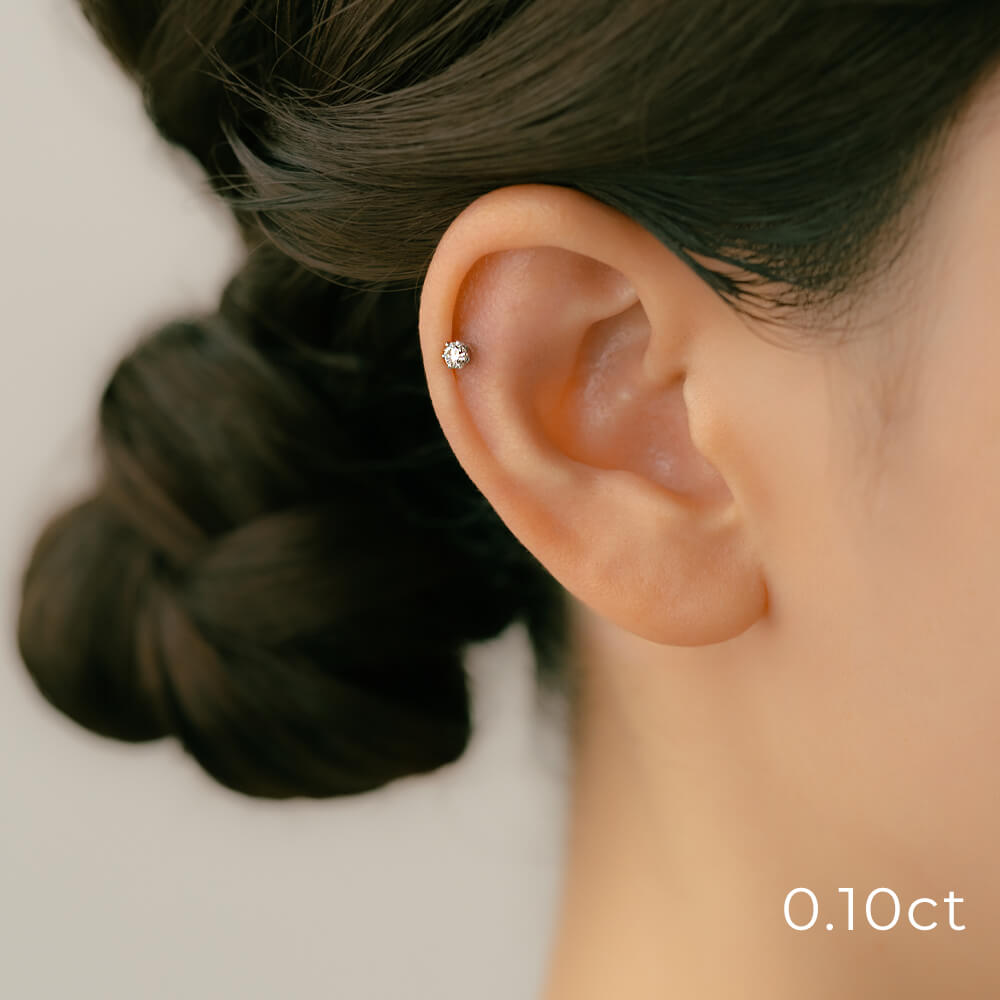 【値下げ】K18 diamond bar pierce 値下げ】K18 diamond bar pierce