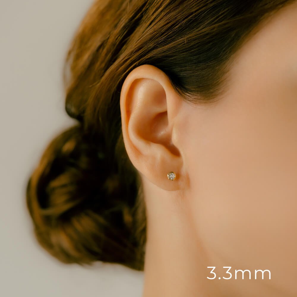 ダイヤピアス1.047ctと1.013ct Snag-Free Diamond Earrings | K18/Pt Diamond Body Piercing Earrings