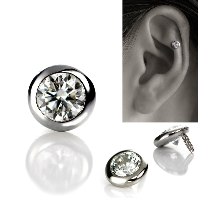 K18/Pt Diamond Bezel