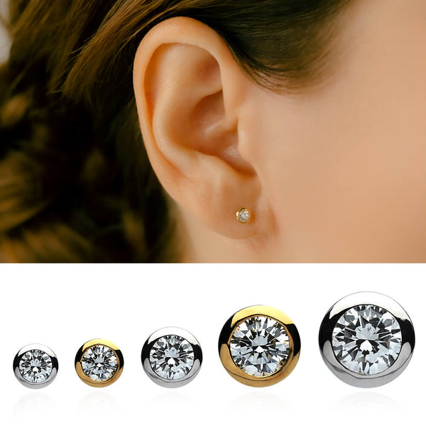 K18/Pt Diamond Bezel