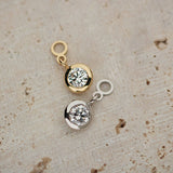 K18/Pt Diamond Charm Bezel